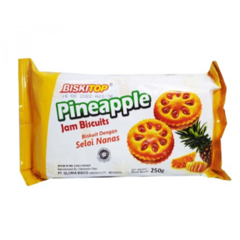 Biskitop Pineapple Biscuit 250 gr / Biscuit selai pineapple 250gr