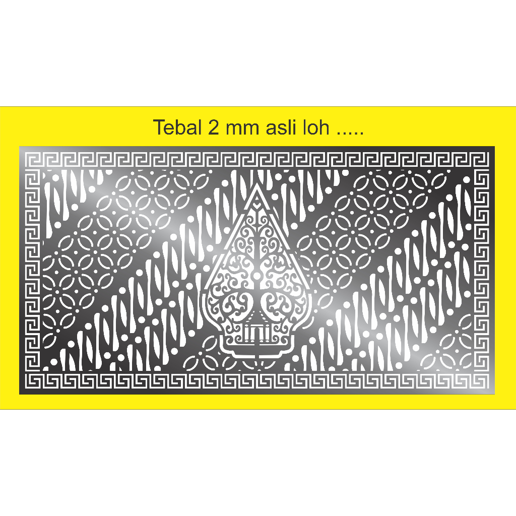Krawangan Plat Besi Wayang Gunungan 01