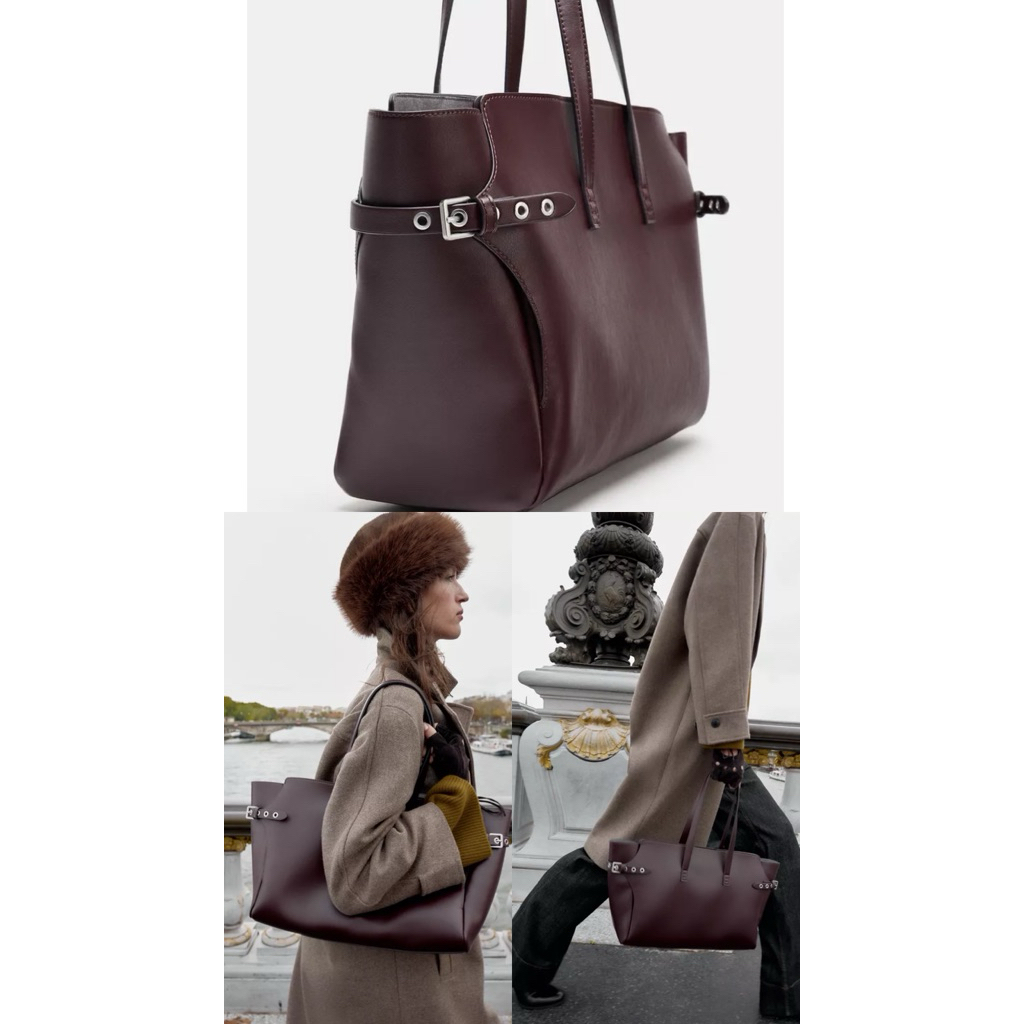 Zara New bag pesta hiasan batu mewah bag bahu botegaaa kuning tas anyaman bunga tas hitam menkilat m