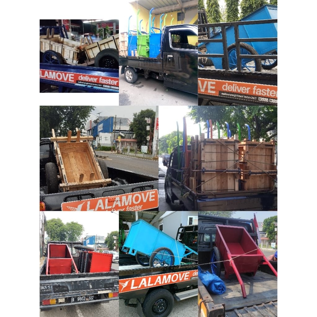 gerobak kayu gerobak besi gerobak sampah kuat dan berkualitas