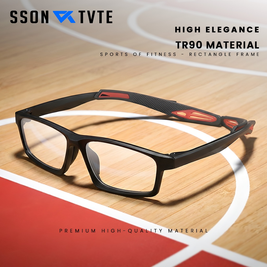 SSON TVTE Frame Kacamata Sport Lensa Minus Pria Wanita Frame Kotak TR90 1219