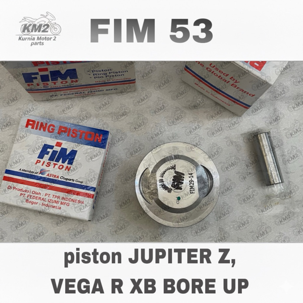 PISTON SET FIM 53 - JUPITER Z, VEGA R - XB BOREUP