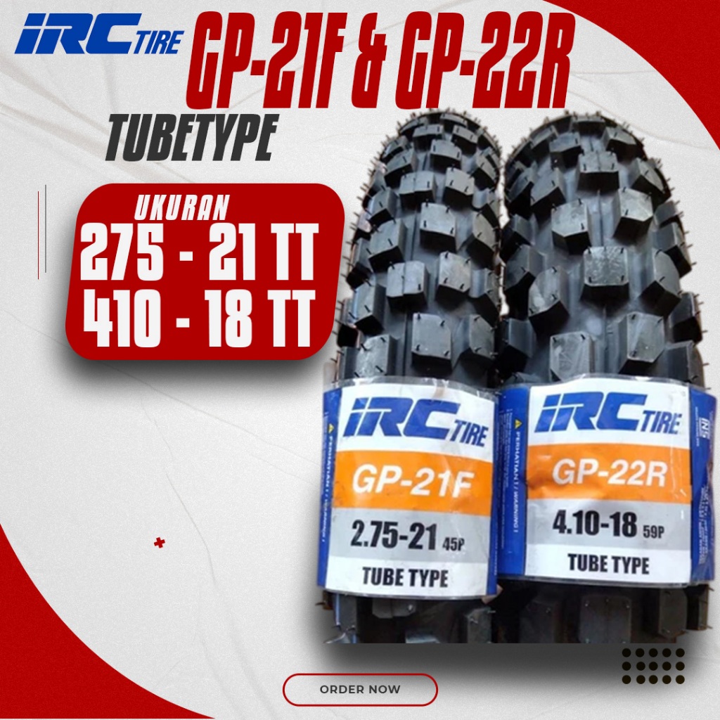 BAN LUAR IRC MOTOR TRAIL KLX 150 BF CRF 150 WR 155 410 18 275 21 GP21 GP22 DEPAN BELAKANG (MENGGUNAK