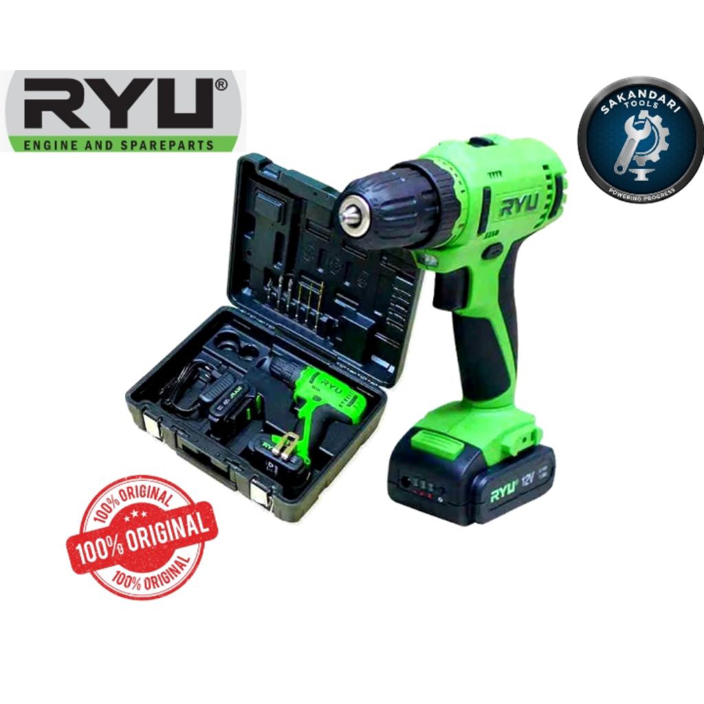 Original Mesin Bor Cordless RYU RCD12VOLT Tanpa Baterai