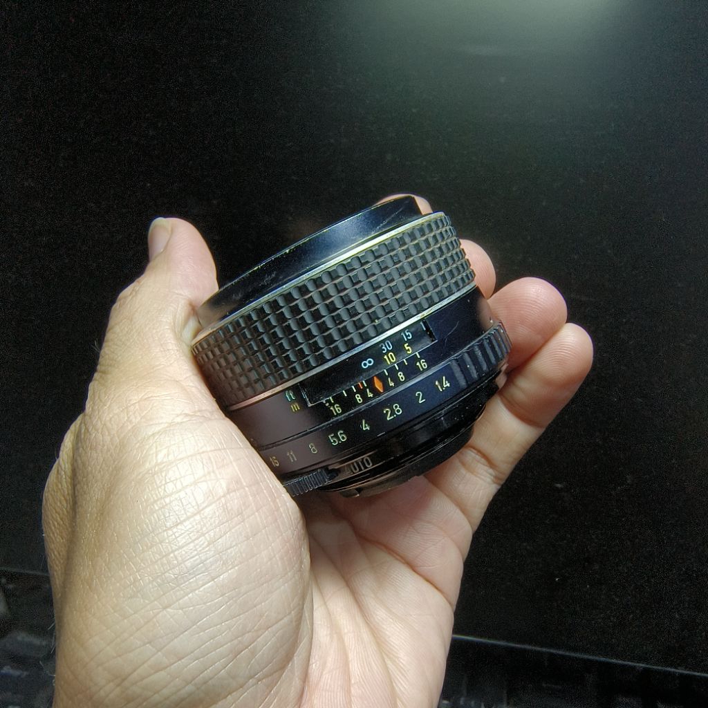 lensa manual pentax smc takumar 50mm f1.4 mount m42