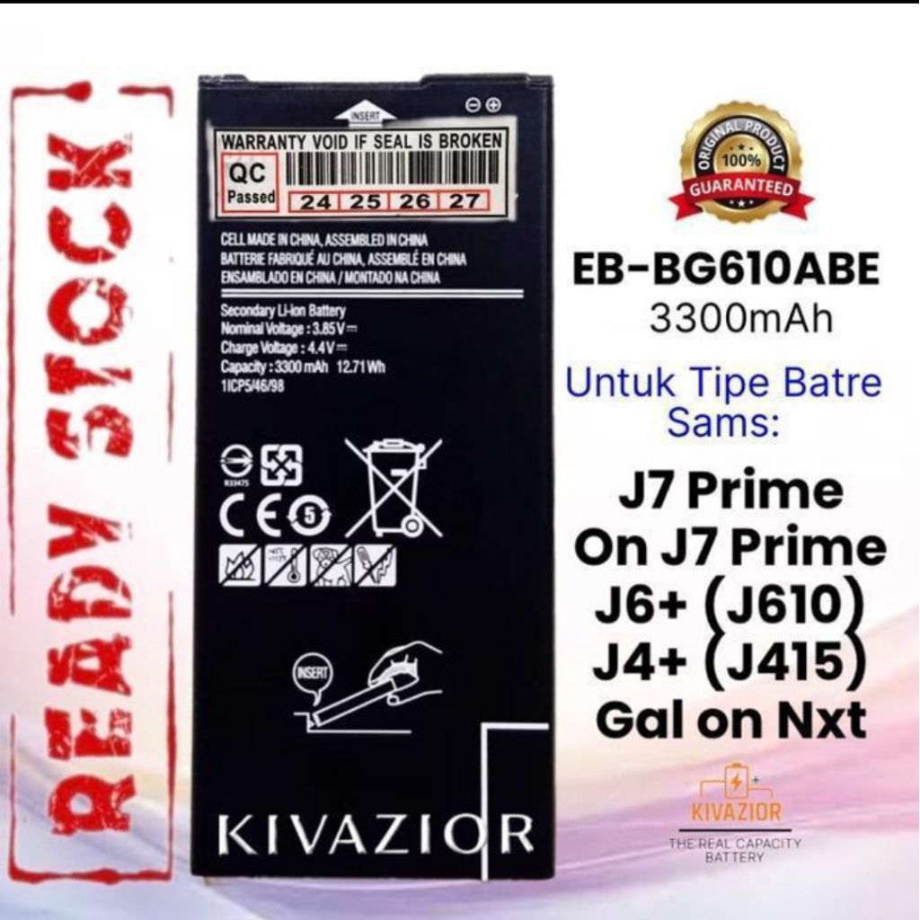 BATRAI BATRE BATTERY J4 PLUS J7 PRIME  J6 PLUS  GB31241 Batrai batre battery