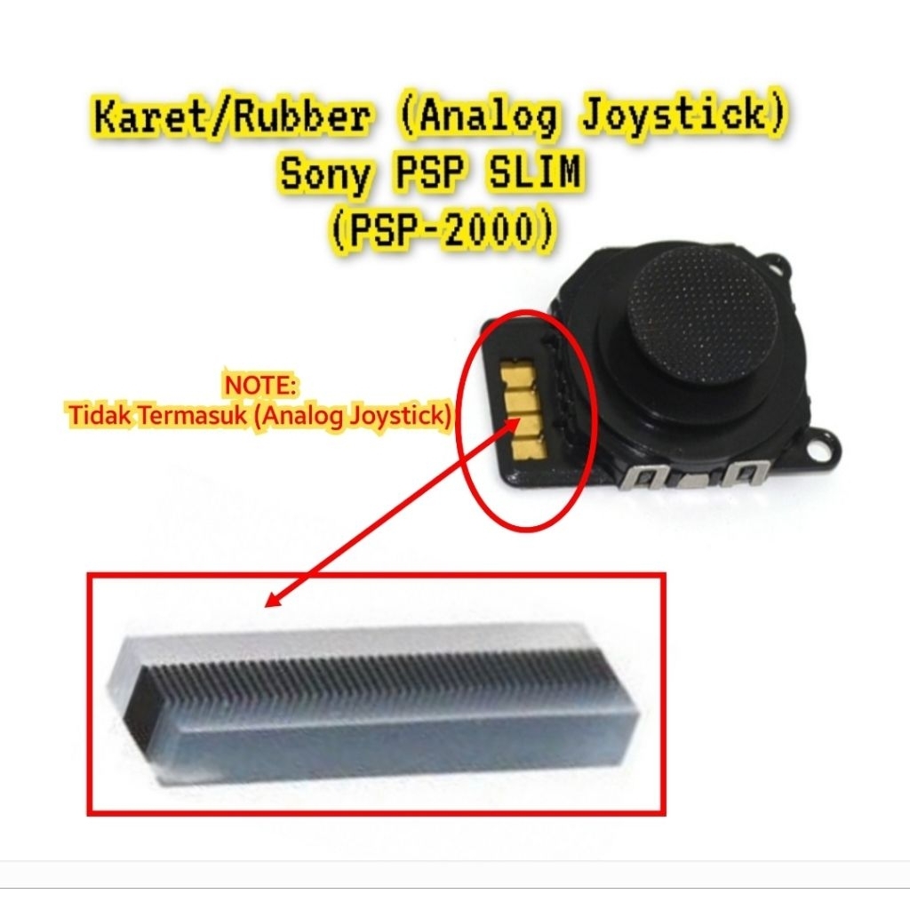 Rubber Karet Tombol Analog Joystick Console Sony PSP SLIM PSP-2000 (Original Baru)