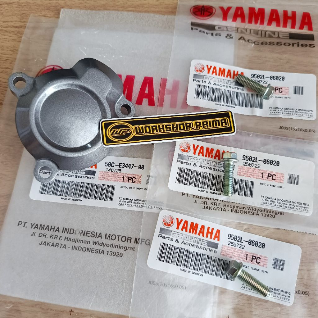 Cover Baut tutup Filter oli saringan Samping yamaha Jupiter MX 135 Vixion 150 WR 155 Ori Ygp