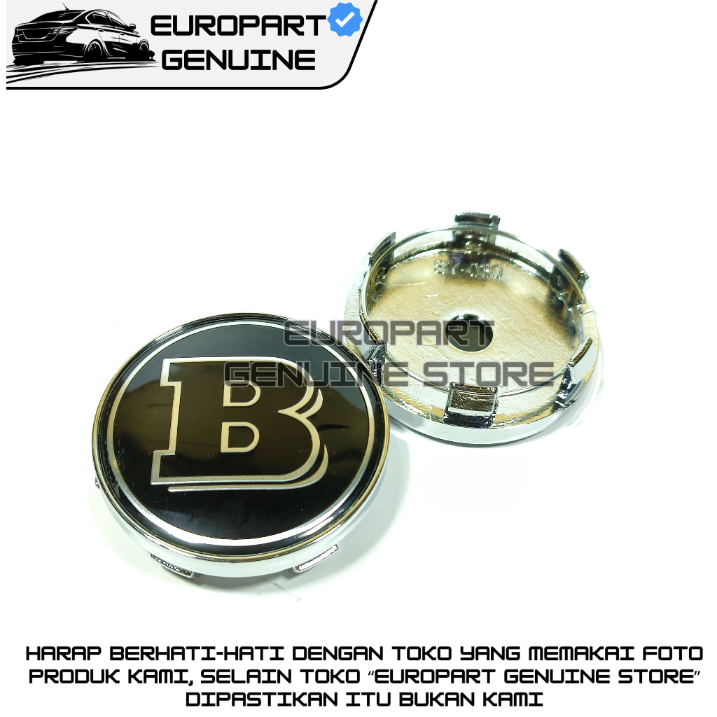DOP VELG RODA EMBLEM MERCEDES BENZ 60MM BRABUS MERCY 6CM HIGH QUALITY HITAM