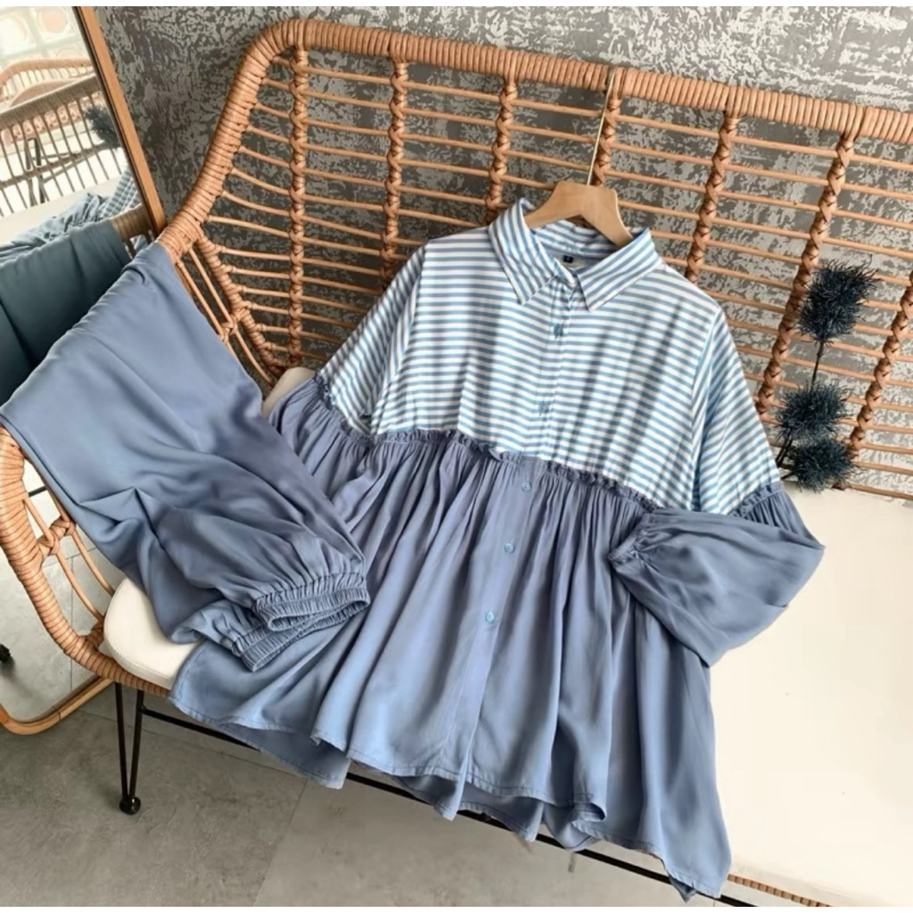 ZELA STRIPE RAYON ONESET BY ENBE STORE