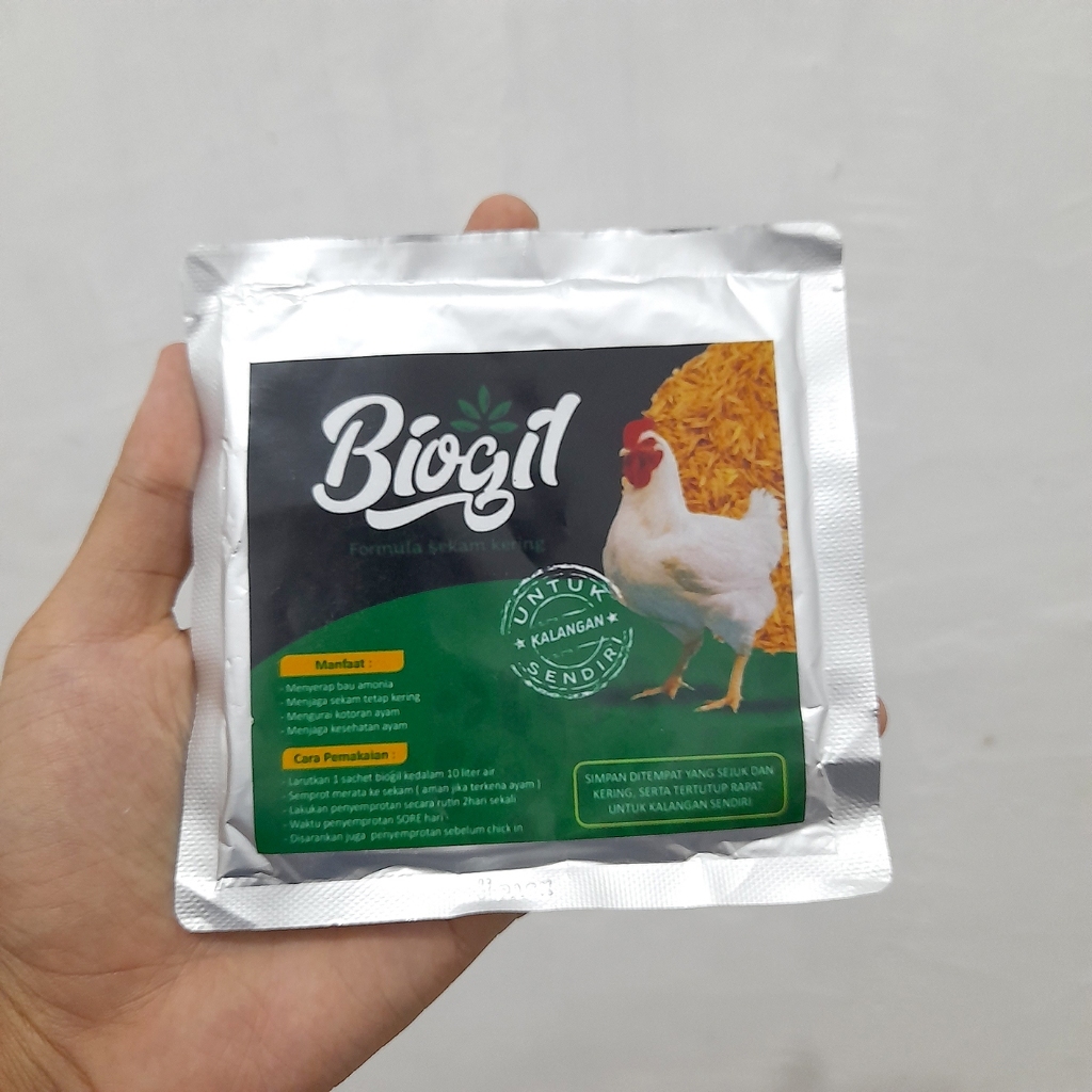 BIOGIL 100 GRAM - Obat Penghilang Bau Amoniak Untuk Kandang dan Pengurai Sekam