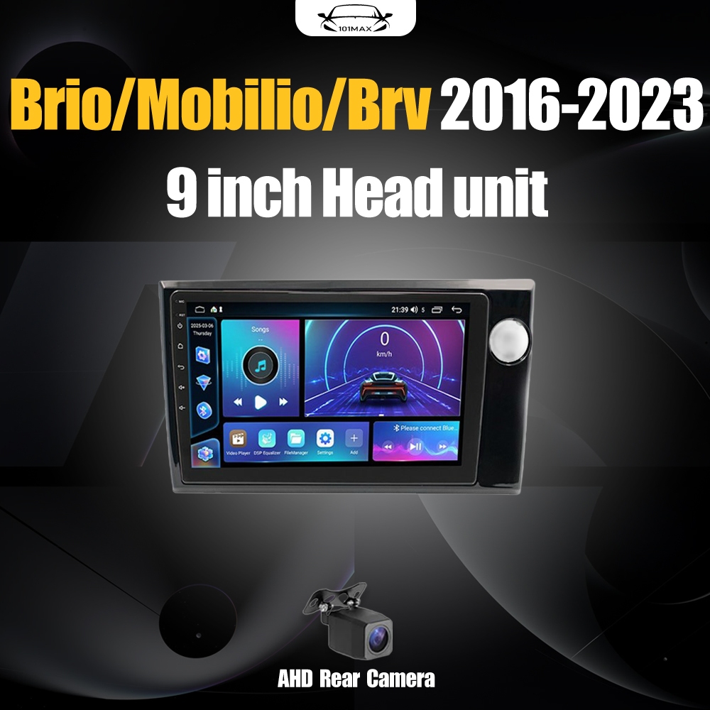 Android 14 Head Unit 9" IPS For Brio / Mobilio / Brv 2016-2023 Head Unit 8 Chip Nuklir 8+64GB/8+128G