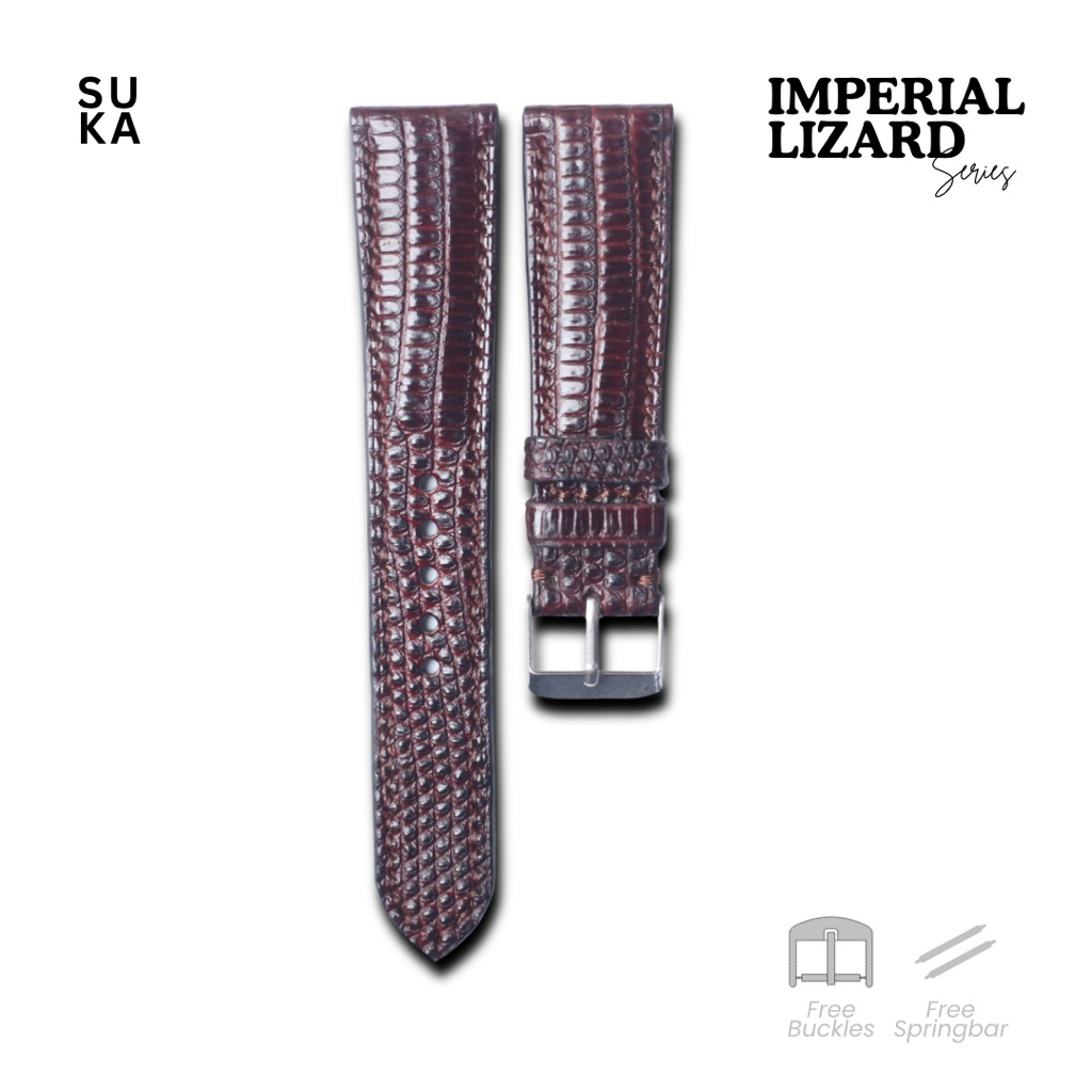 Choco Brown - The Imperial Lizard | Strap Jam Tangan Kulit Lizard Premium Handmade by Suka Strap