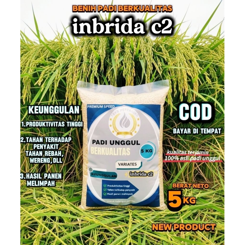 benih padi INBRIDA C2 original kemasan 5kg