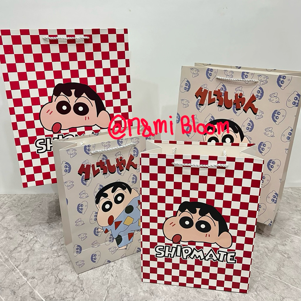 Paper Bag Tebal / Paper Bag kotak Kotak / Paper Bag Shinchan / Tas Kado Shinchan