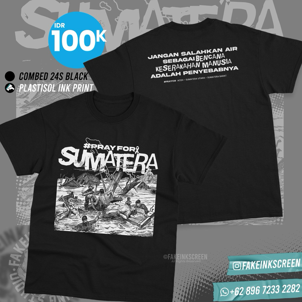 KAOS DONASI SUMATERA DONASI KORBAN BENCANA SUMATRA