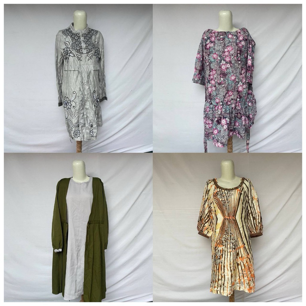 (Katalog 174) Atasan Tunik Motif Atasan Wanita Tunic Motif Bunga Tunik Muslimah Tunik Rayon Motif Le