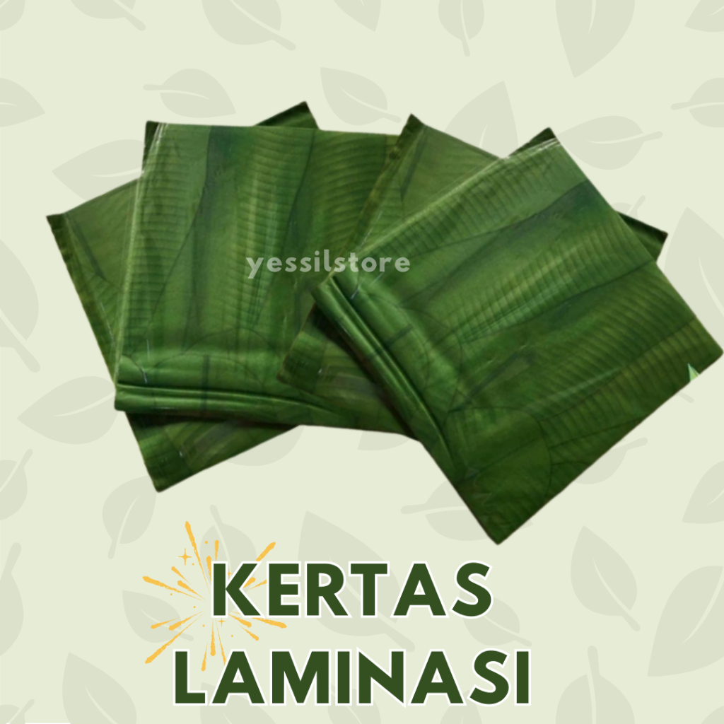 Kertas Laminasi Nasi Anti Lengket Motif Daun