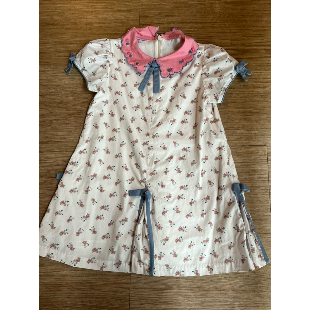 Dondolo Dress Floral Pink Ribbon Jeans Size 3 Tahun Anak Perempuan