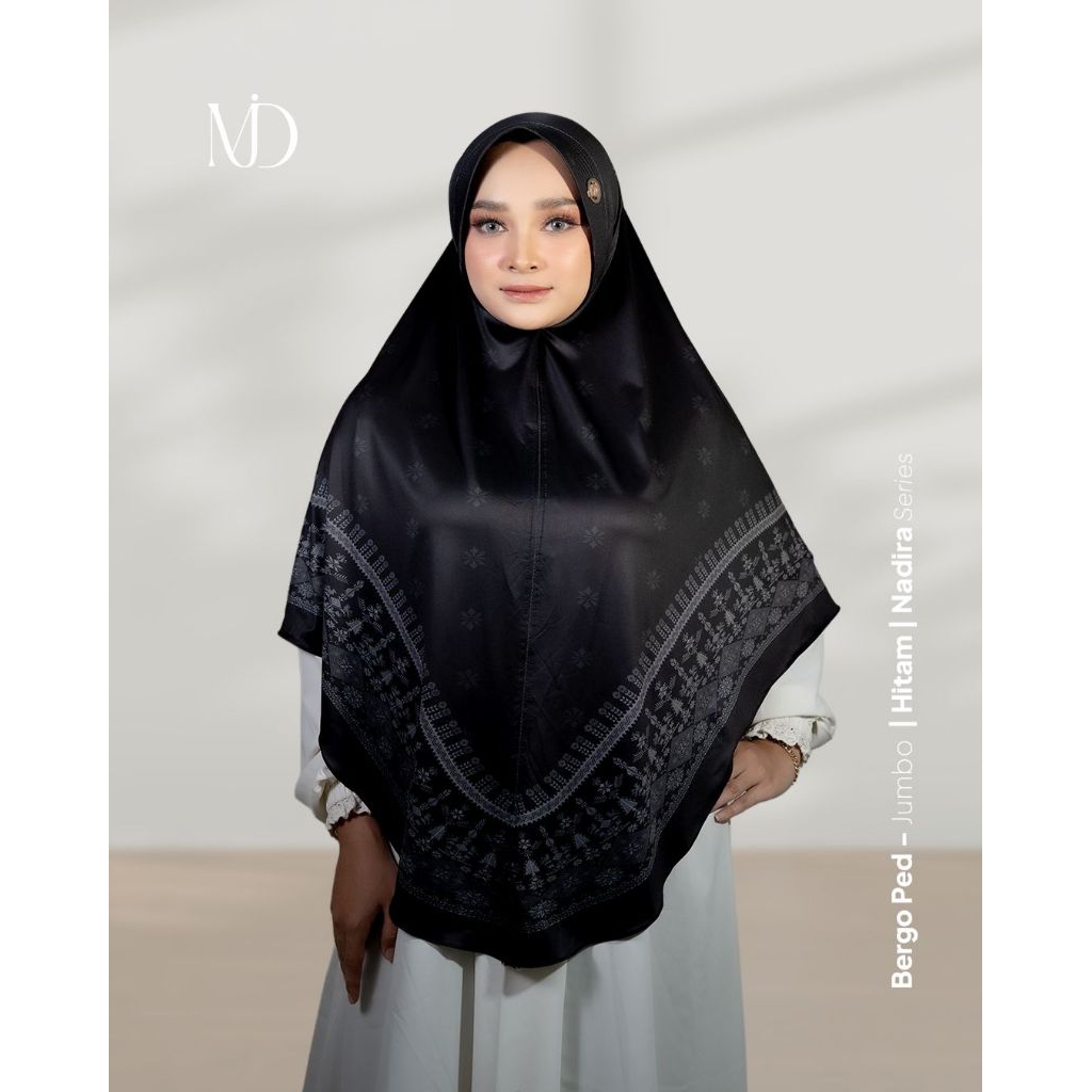 Hijab Bergo Motif Jumbo Nadira