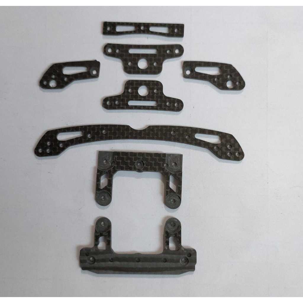 Rep HG carbon costum bumper rear ANCHOR AT PIVOT FULLY COWLED STO KOSONGAN Tamiya