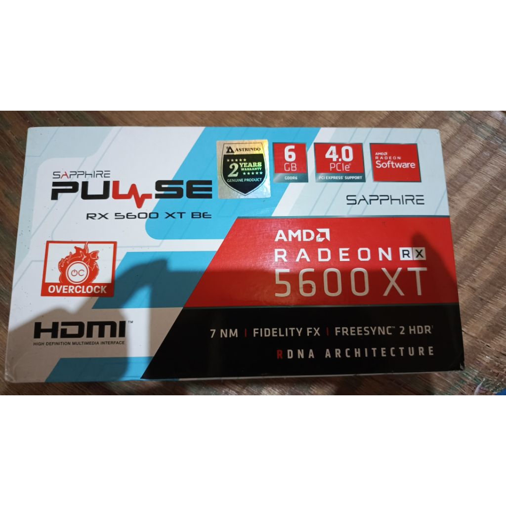 sapphire pulse rx 5600xt BE 6gb DDR 6