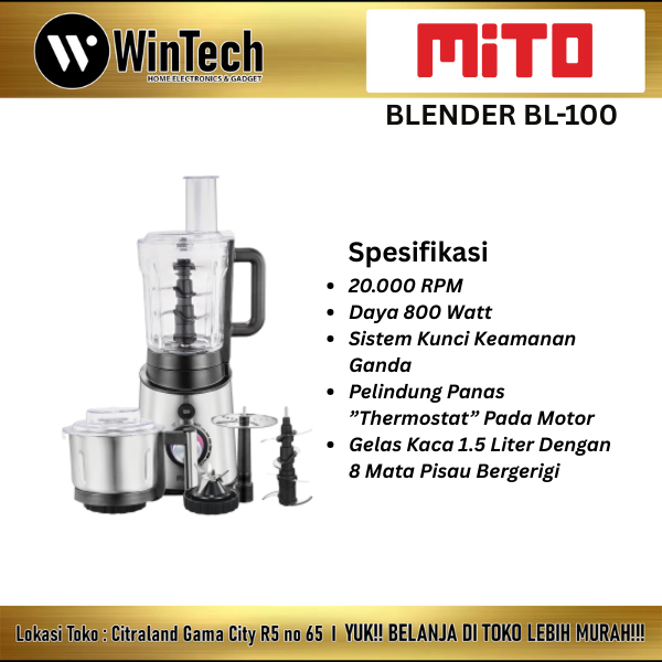 MITO FOOD PROCESSOR BL-100 / OMNI BLADE / BL 100 / BLENDER MITO
