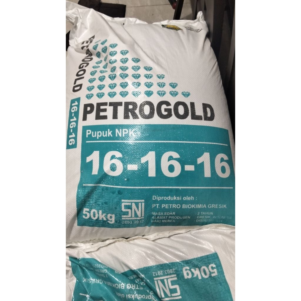 NPK Petrogold 16-16-16 @50kg - NPK 16 Organik - Pupuk NPK 16 Penyubur Tanaman
