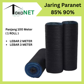 Paranet 85% Paranet 90%  Lebar 3 Meter Panjang 100 Meter ( 1 roll )  Paranet HDPE Anti - UV