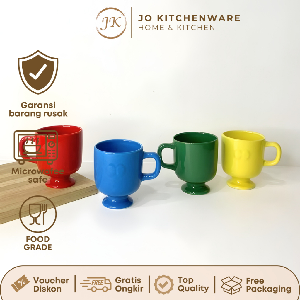 Cangkir Mug Warna Keramik Premium Kapasitas 250ml / Cangkir Mug Eyna Unik / Cangkir anak remaja JJ61