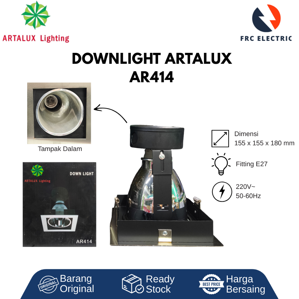 Kap Downlight - Kap Lampu Downlight 4 inch - Lampu Downlight - Kap Lampu Downlight Hitam - Kap L:amp