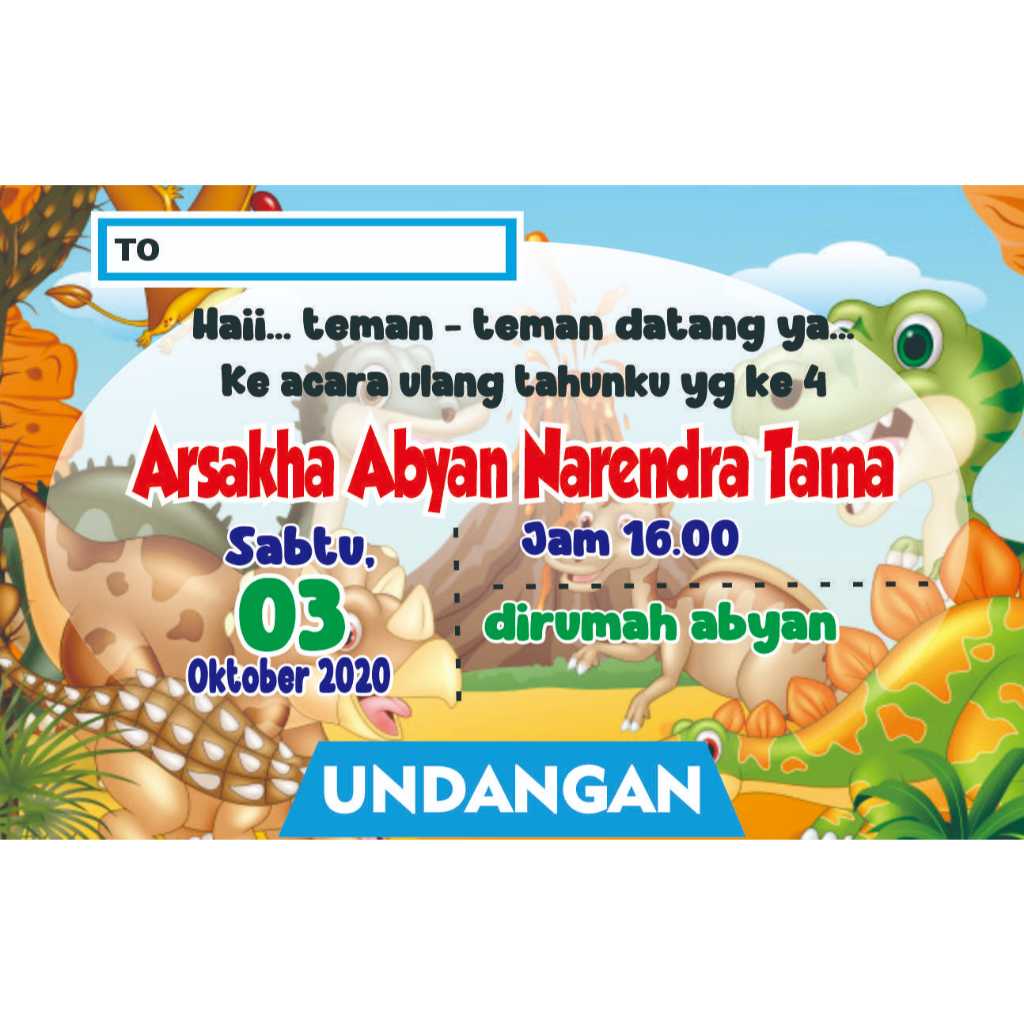 Undangan Ulang Tahun Anak Custom | Undangan Custom | Ulang Tahun