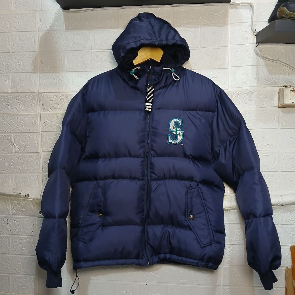 Jacket Gelembung Bulang MLB Navy size L fit XL
