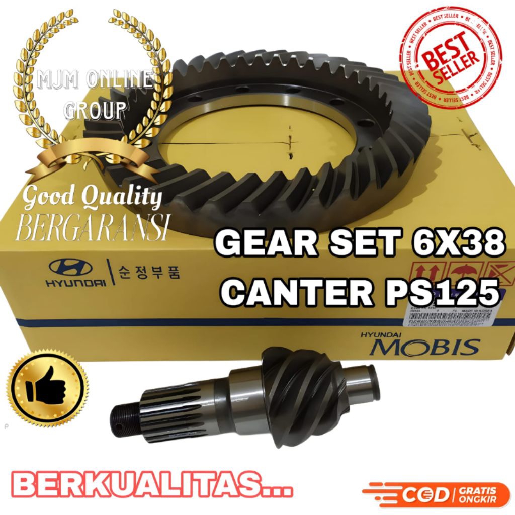 GEAR SET CANTER 6X38 - GIGI GARDAN MITSUBISHI CANTER PS125 TURBO / PS135 RASIO 6X38 BERGARANSI