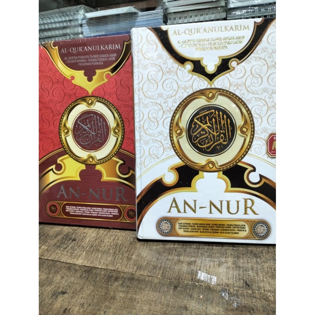 AN NUR AL QUR'AN PERKATA TERJEMAHAN LATIN TAJWID WARNA UKURAN BESAR BONUS TASBIH