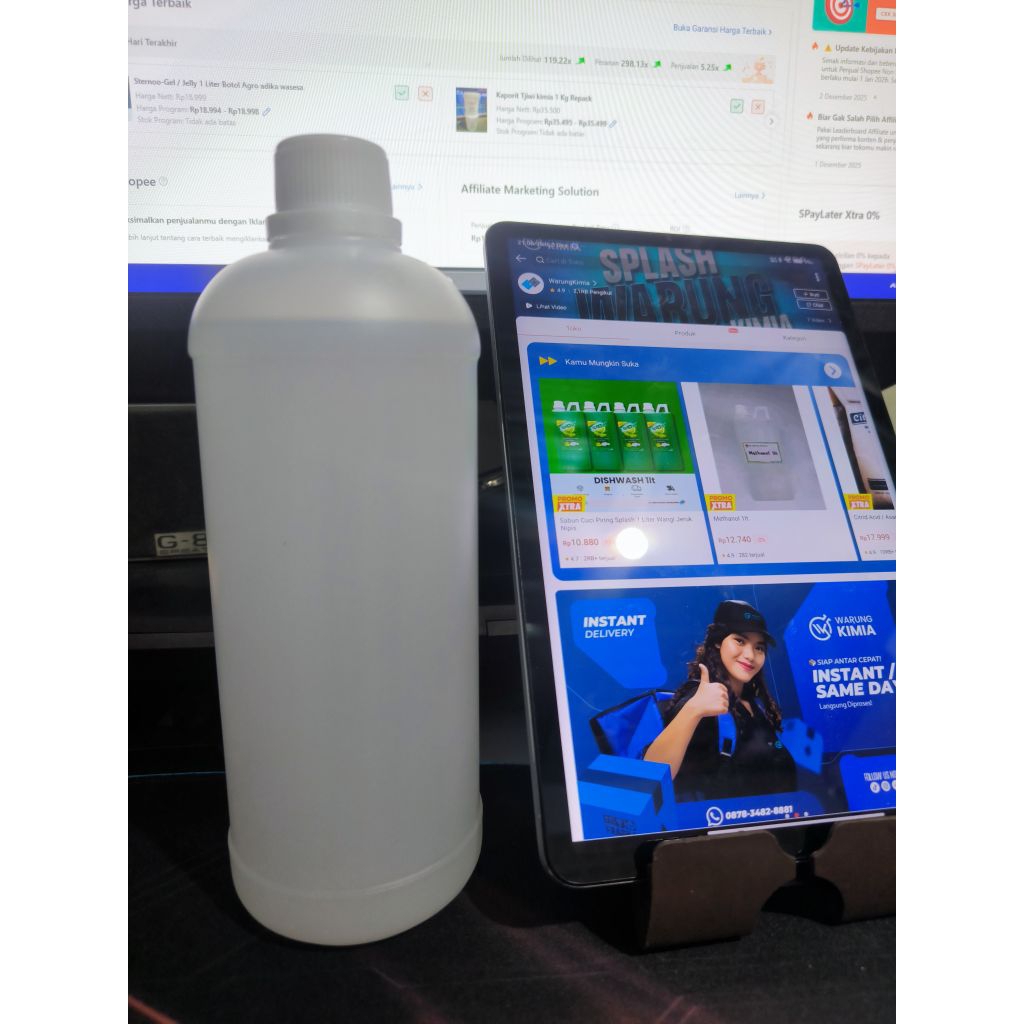 Isopropil Alkohol 1 Liter - Alkohol Murni - IPA - Isopropil Alcohol - Alcohol Murni - Alcohol 100