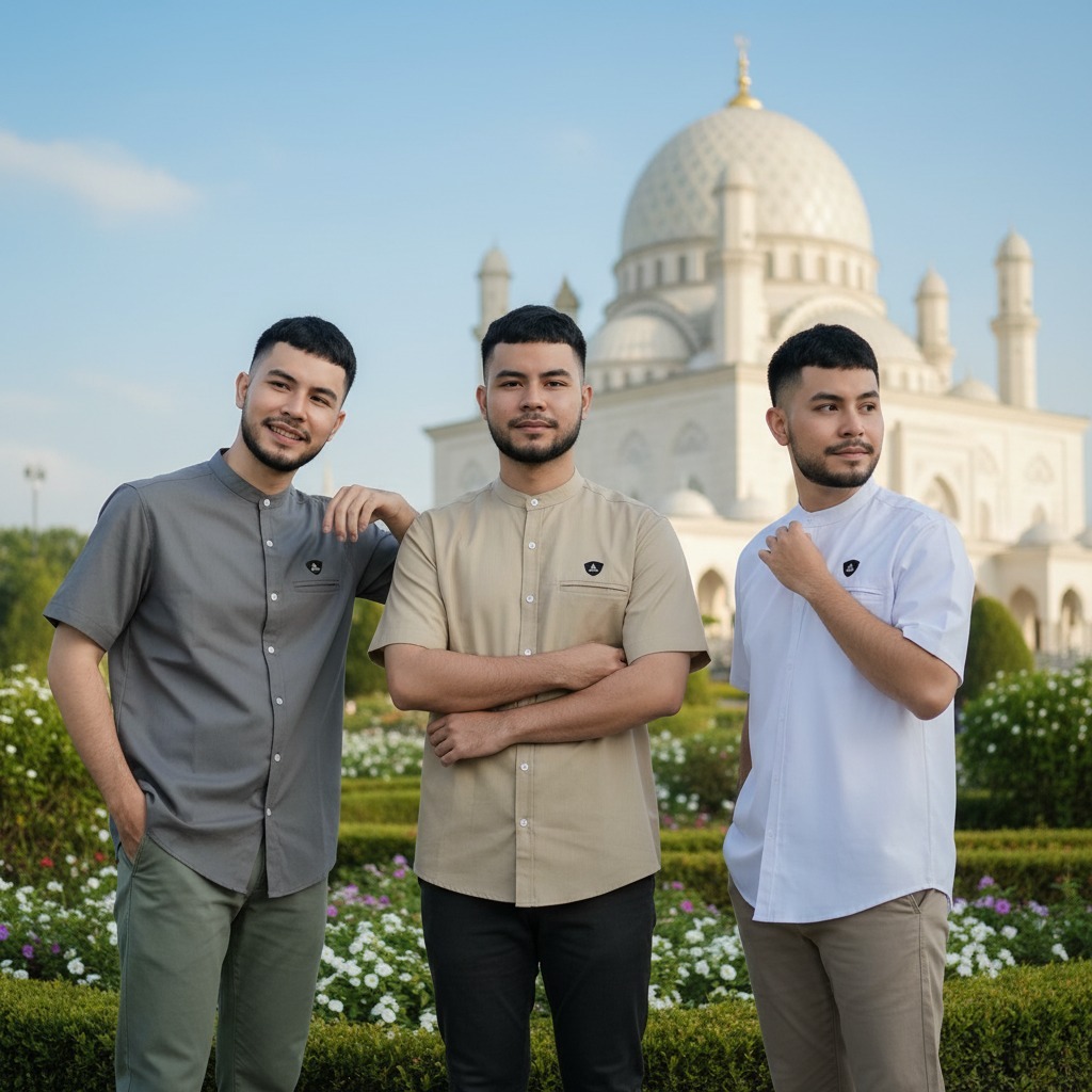 BAJU KOKO PRIA LENGAN PENDEK KEMEJA KOKO PRIA LENGAN PENDEK PREMIUM ORI RLJAYAFASHION SIGARET