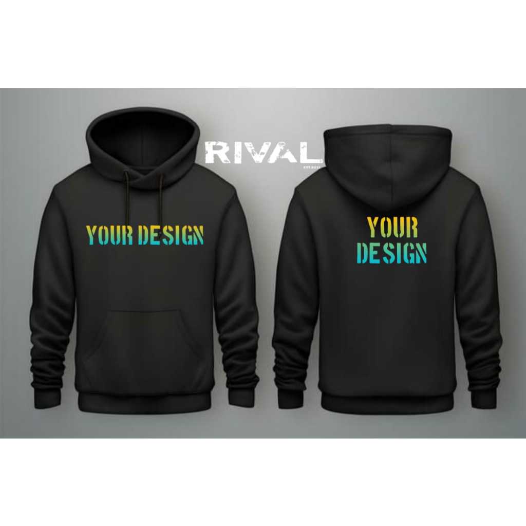 HOODIE SABLON CUSTOM/SABLON DTF/DESIGN SENDIRI/BAHAN FLEECE