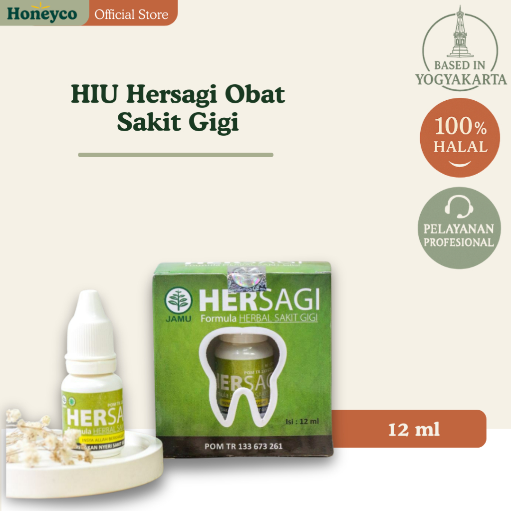 HIU Hersagi - Hersagi Herbal Sakit Gigi - Obat Sakit Gigi - Obat Herbal Tetes Sakit Gigi