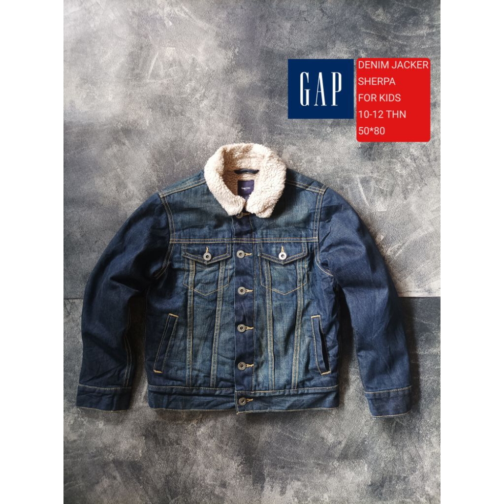 JAKET JEANS ANAK / GAP KIDS JAKET DENIM ( SIZE USIA 10-12 THN )