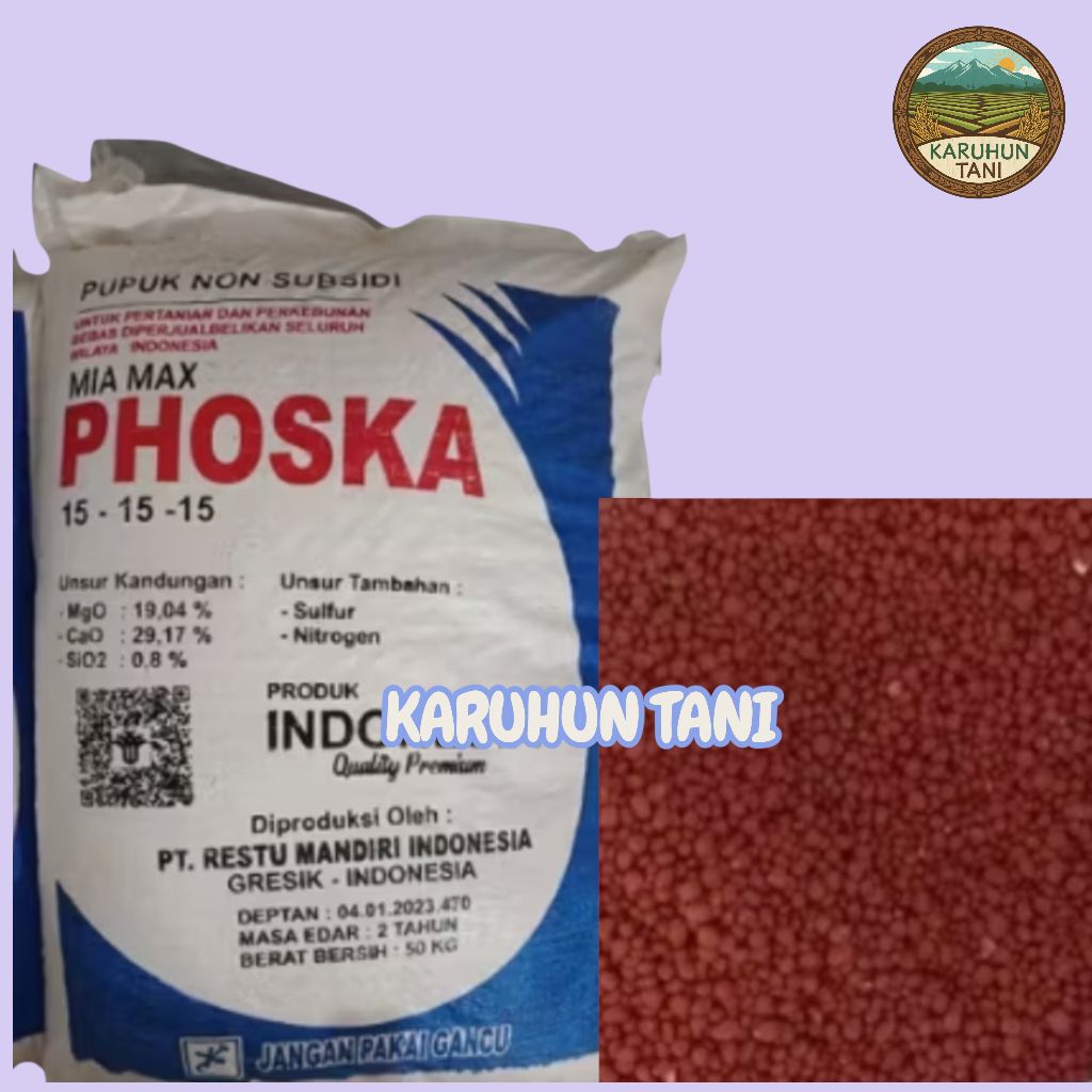 Pupuk Phoska NPK 151515 Kemasan Repack 1 Kg