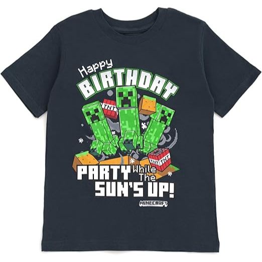 Kaos Anak Minecraft Creeper Birthday Minecraft Creeper Birthday