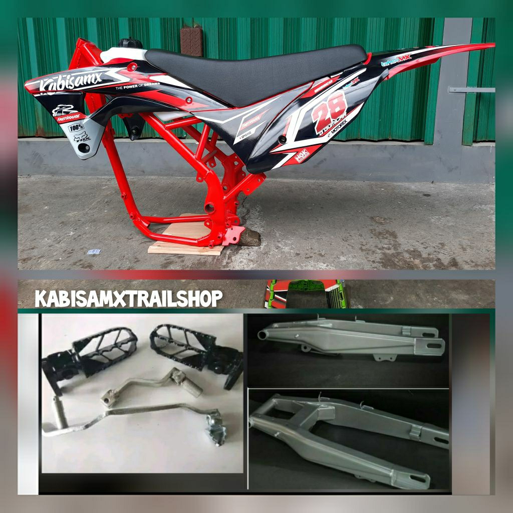 Rangka Klx Custom Plus Cover Body GORDONS Termasuk Swing Arm