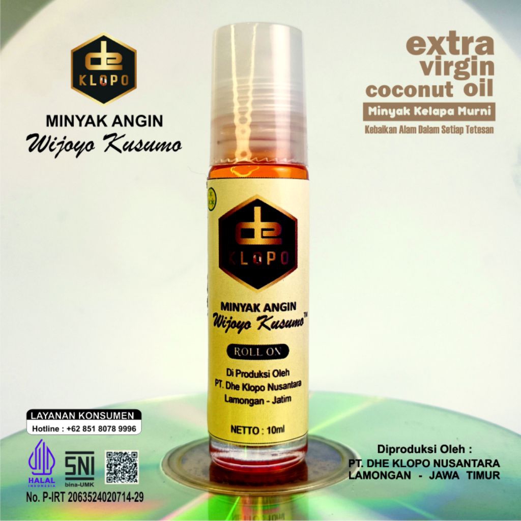 Minyak Angin Aromatherapy Wijoyo Kusumo - Kehangatan Alami by Dhe Klopo Nusantara Fresh Care Roll On