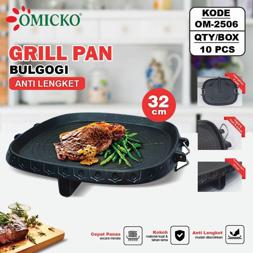 GRILL PAN BULGOGI ANTI LENGKET OM2506 32cm