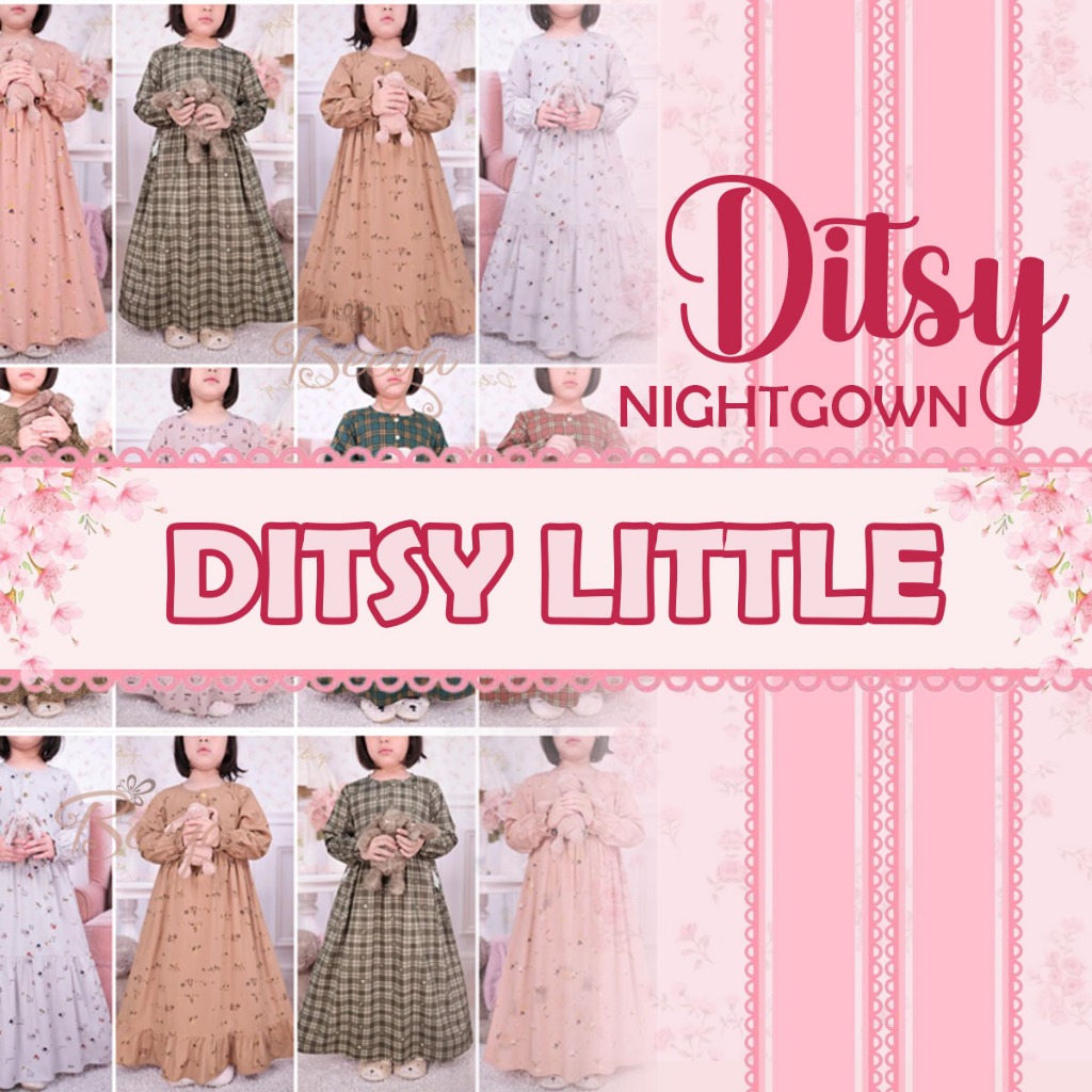 5. Little Ditsy Nightgown Oktober Gamis Anak Terbaru