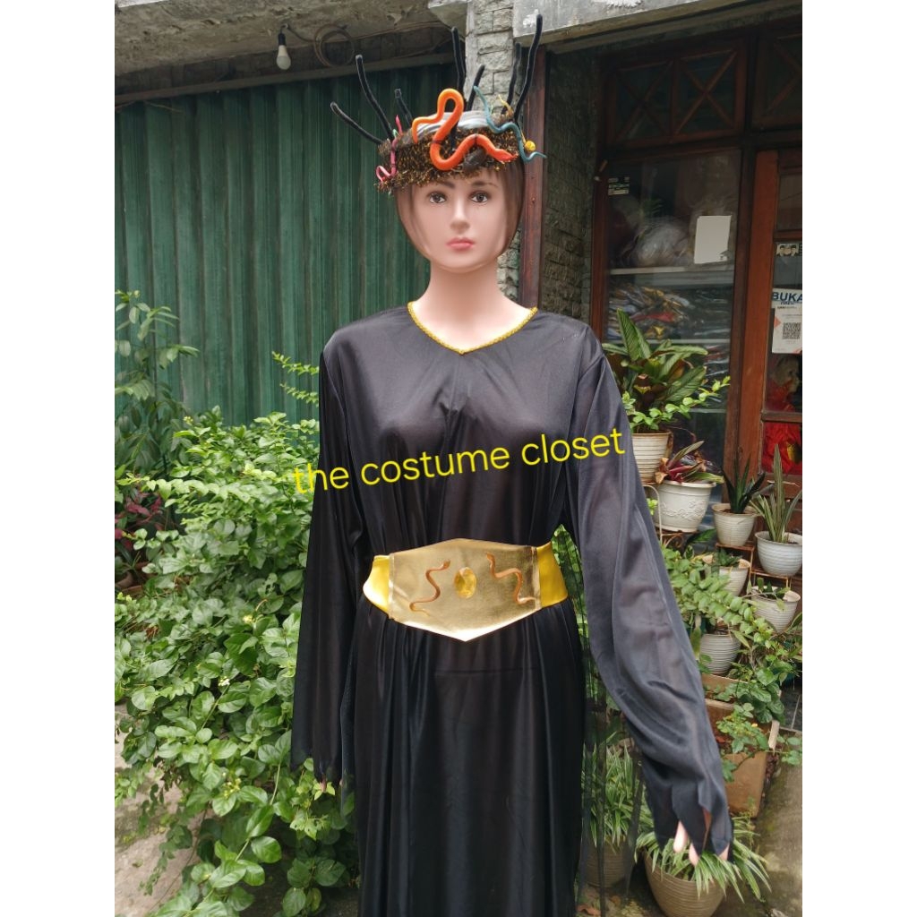 medusa costume (kostum medusa wanita ular)