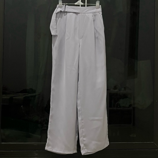 GU Kulot Loose Pants Soft Lilac Belt