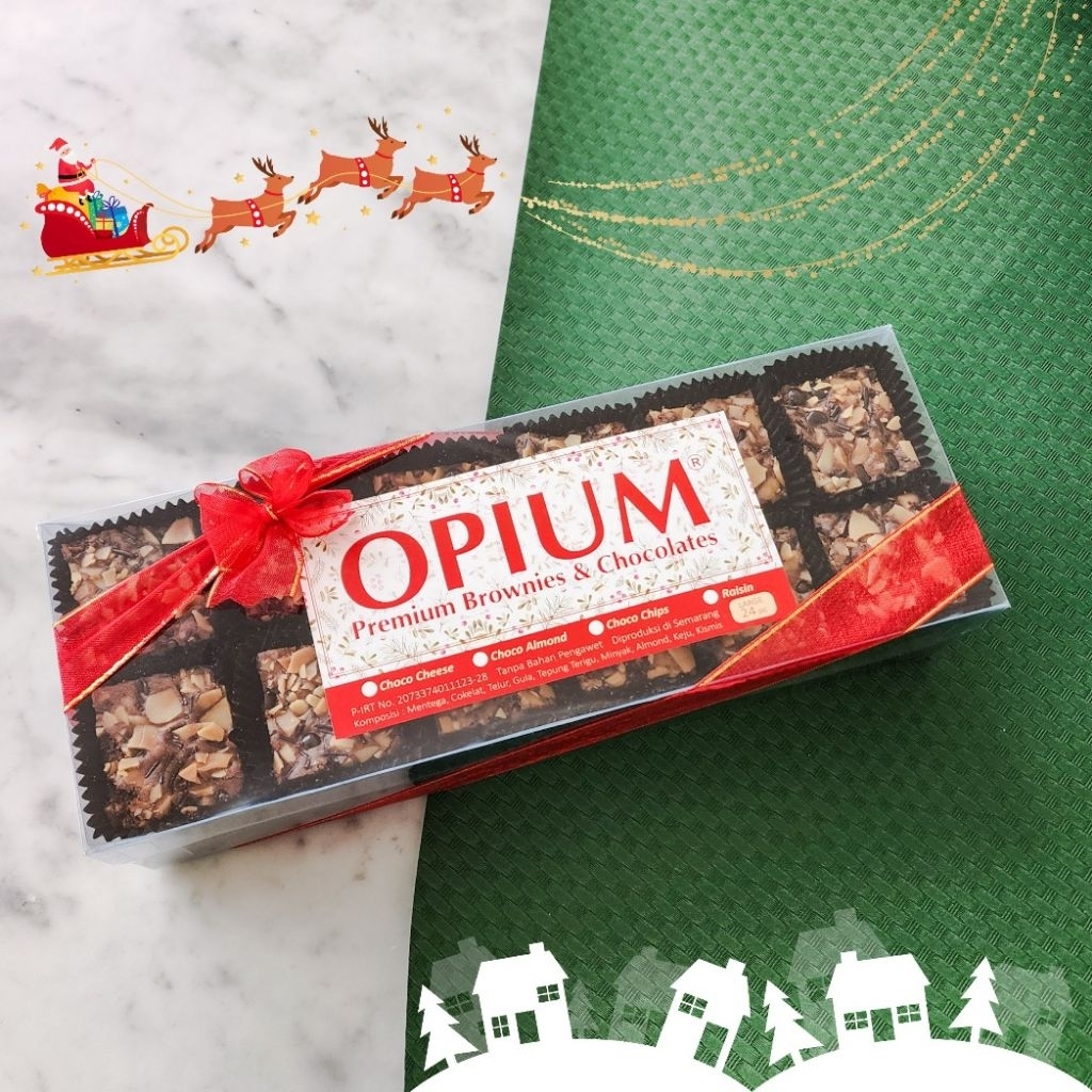 Brownies Oven Choco Almond / Oleh-oleh Semarang / OPIUM Premium Brownies