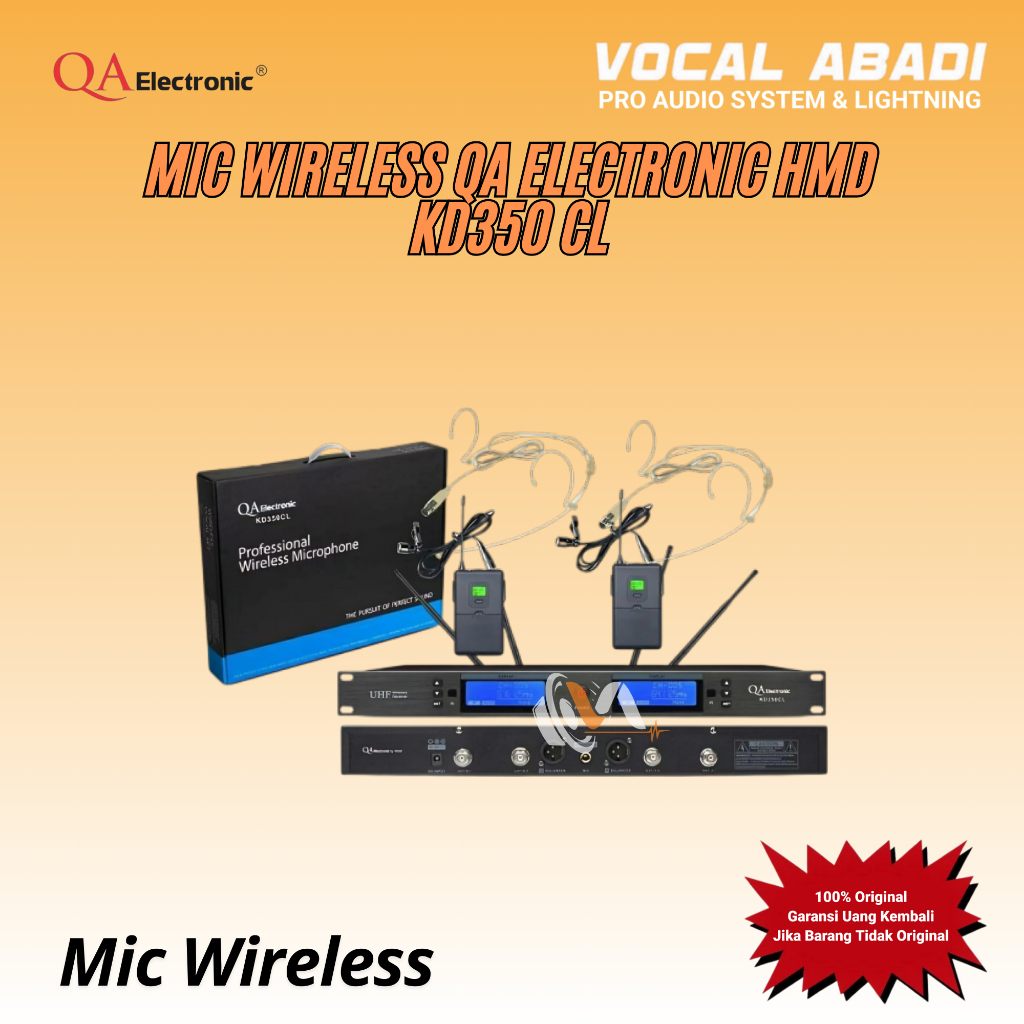 MIC WIRELESS QA ELECTRONIC HMD KD350 CL